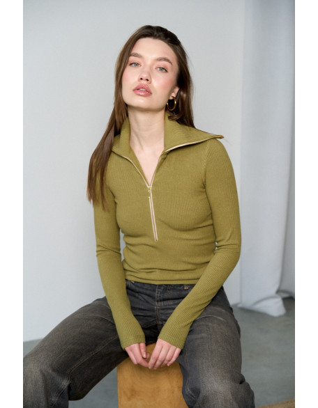 Лонгслив на молнии 