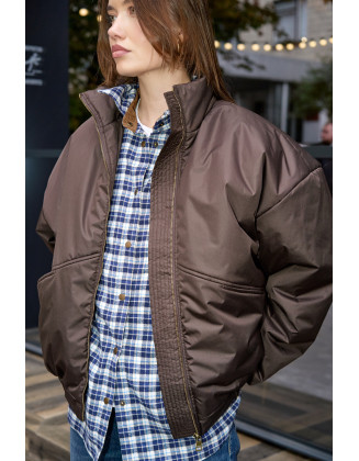 Бомбер шоколадный