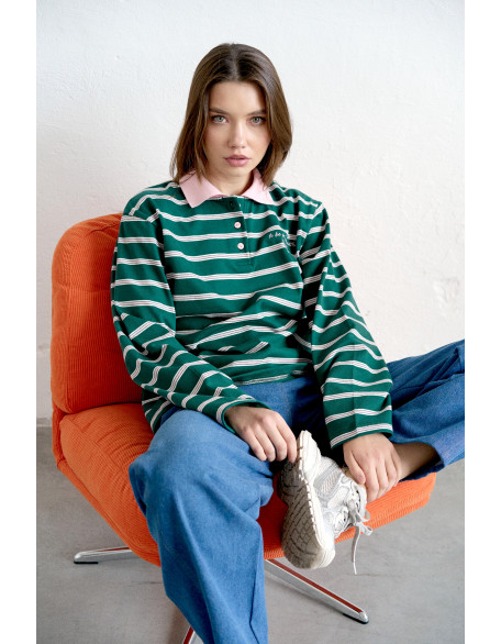 Лонг POLO в полоску 