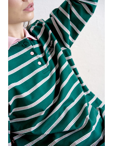 Лонг POLO в полоску 