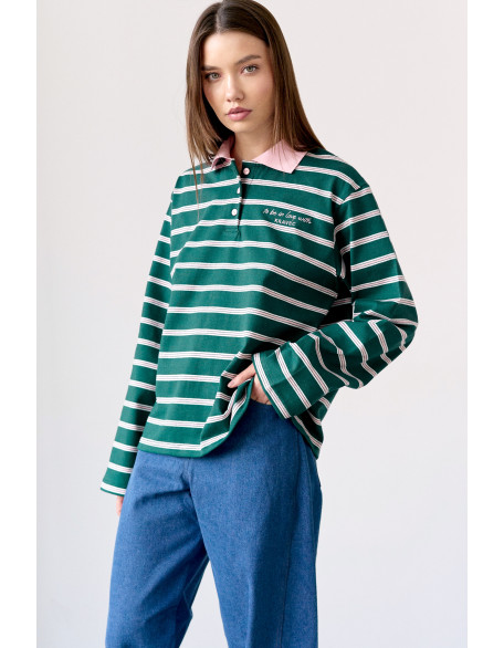 Лонг POLO в полоску 