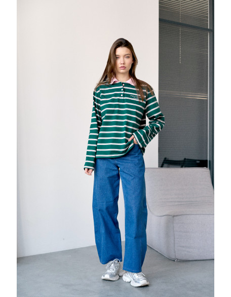 Лонг POLO в полоску 