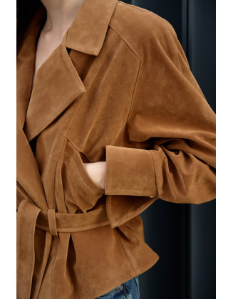 Жакет замшевый карамель