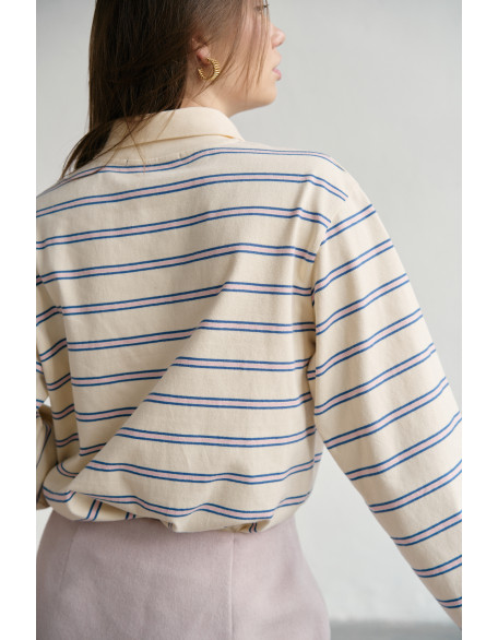 Лонг POLO в полоску 