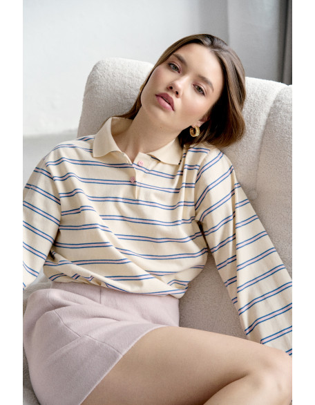 Лонг POLO в полоску 