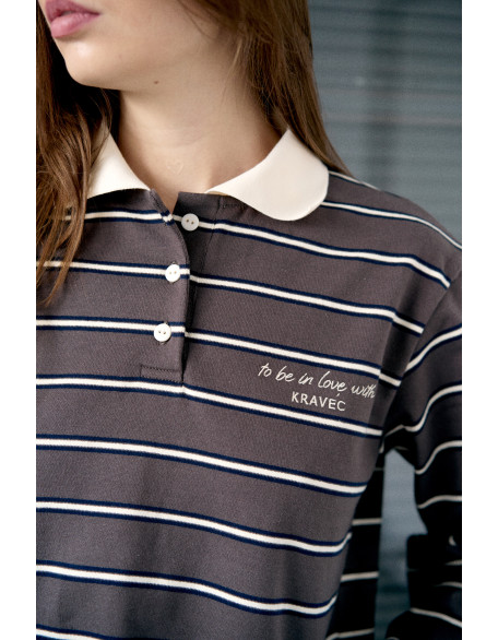 Лонг POLO в полоску 