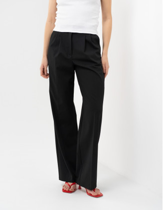 Брюки трубы черные черные