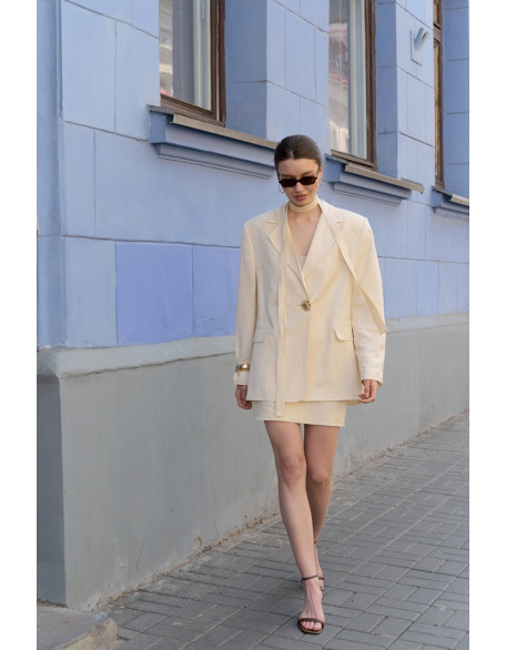 Юбка мини изо льна 