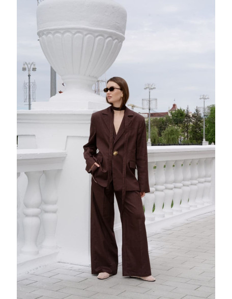 Брюки льняные 