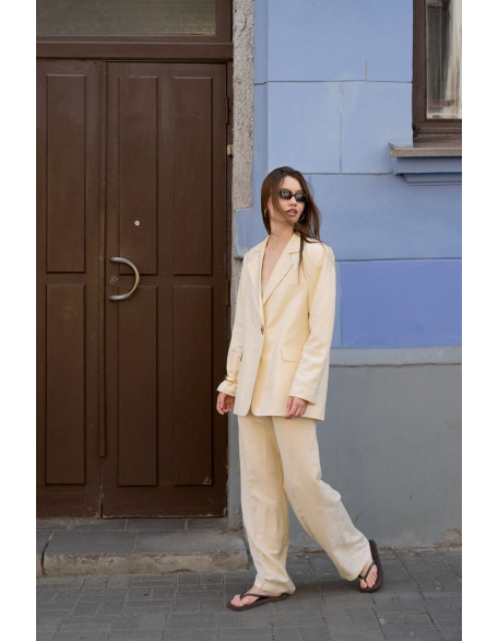 Брюки льняные 