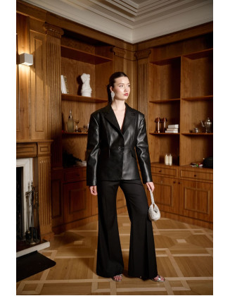 Брюки клеш черные