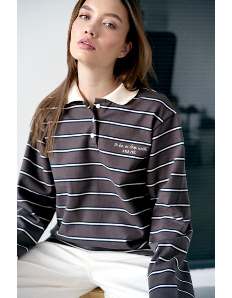 Лонг POLO в полоску 