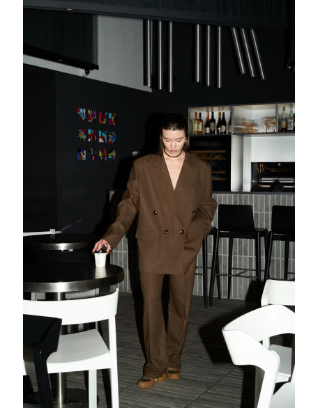 Брюки трубы Brown Stripe 