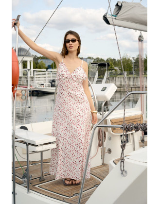 Платье Riviera белое в цветочки