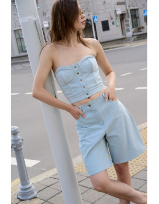 Шорты Бермуды светло-голубые