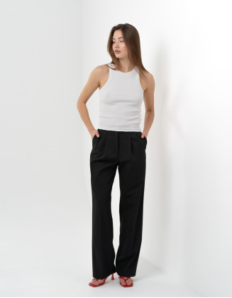 Топ в рубчик белый