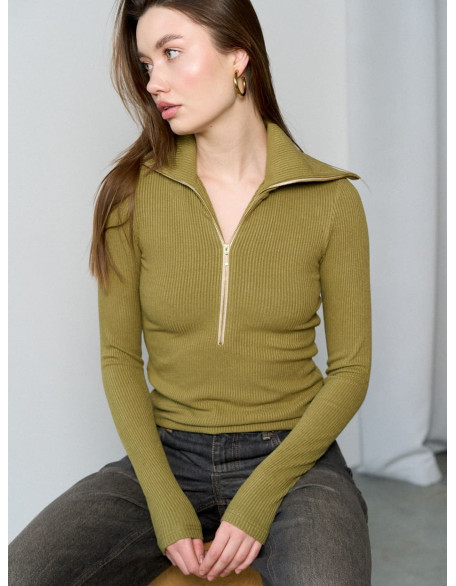 Лонгслив на молнии 