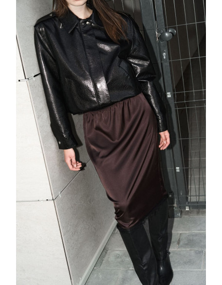 Юбка миди с кружевом 