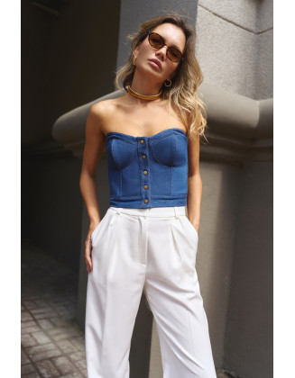 Корсет Denim синий