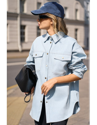 Рубашка Denim светло-голубая