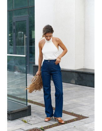 Брюки Denim straight синие