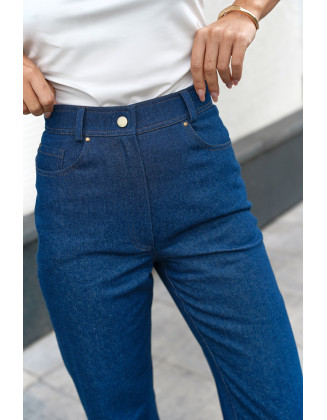 Брюки Denim straight синие