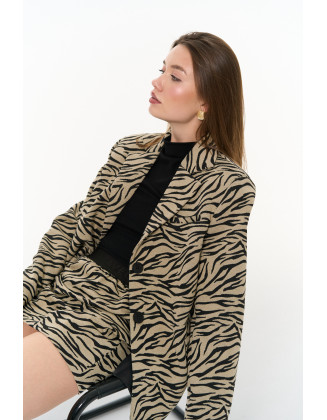 Жакет Base Zebra бежевый