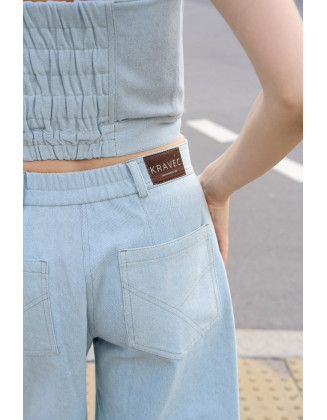 Брюки Denim бананы светло-голубые