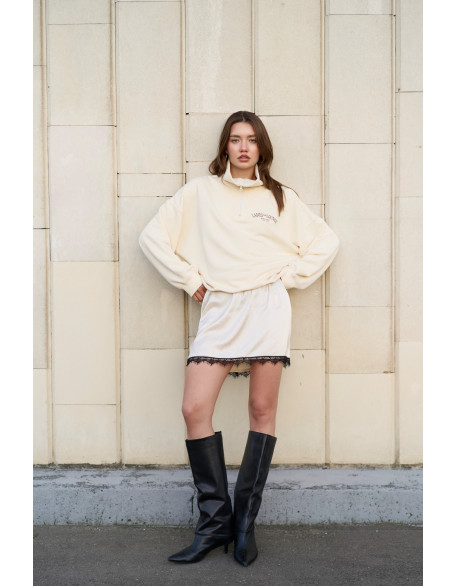 Юбка мини с кружевом 