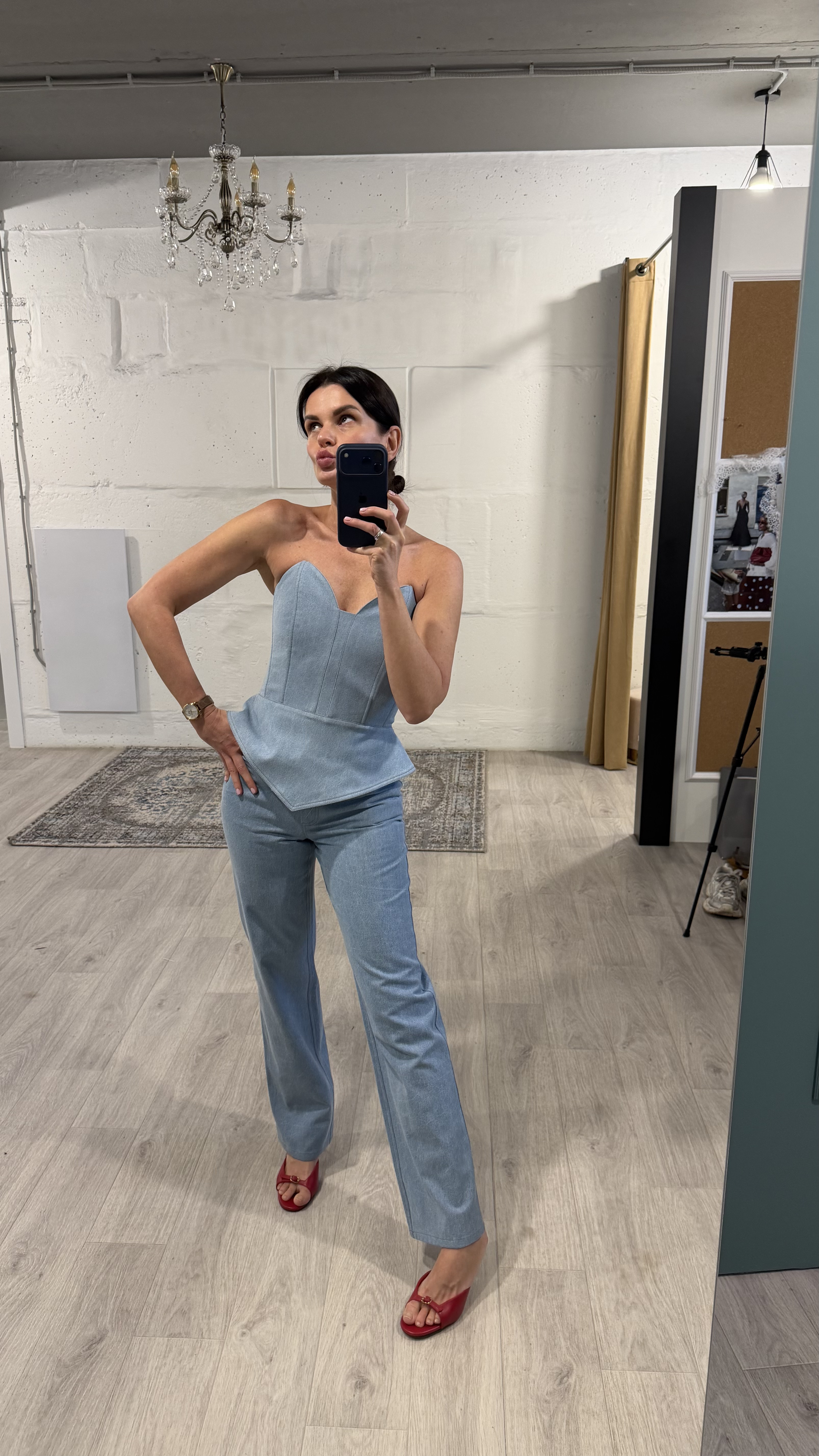 Корсет Denim голубой