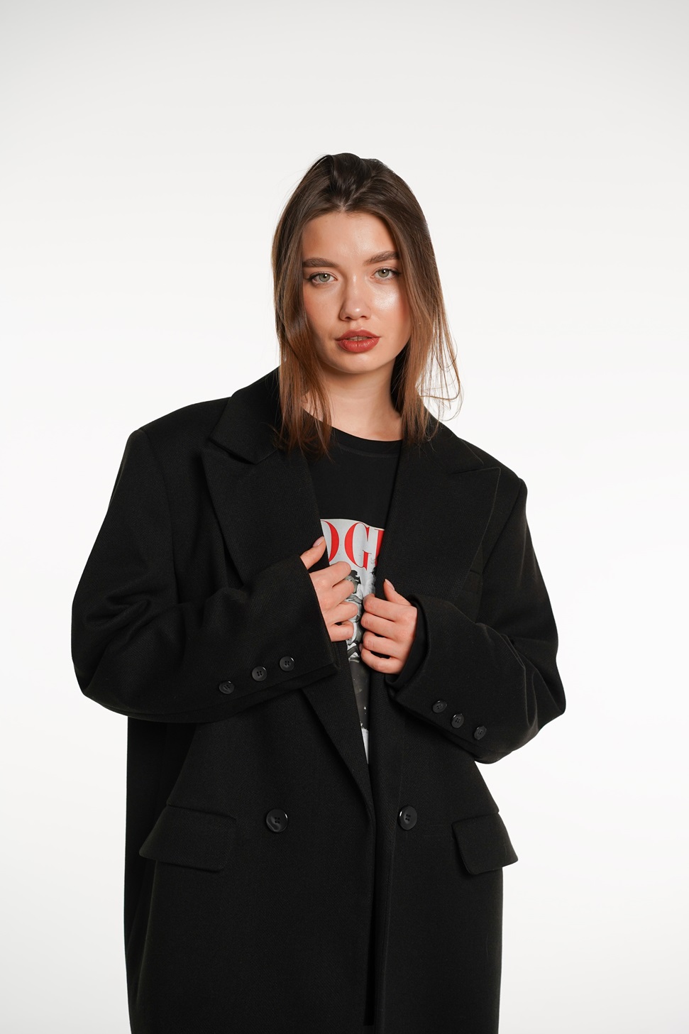 Пальто - жакет черное