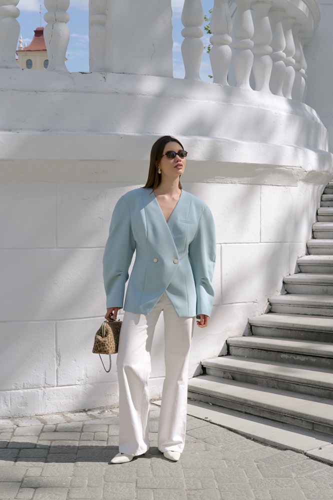 Жакет Oui Jacket голубой