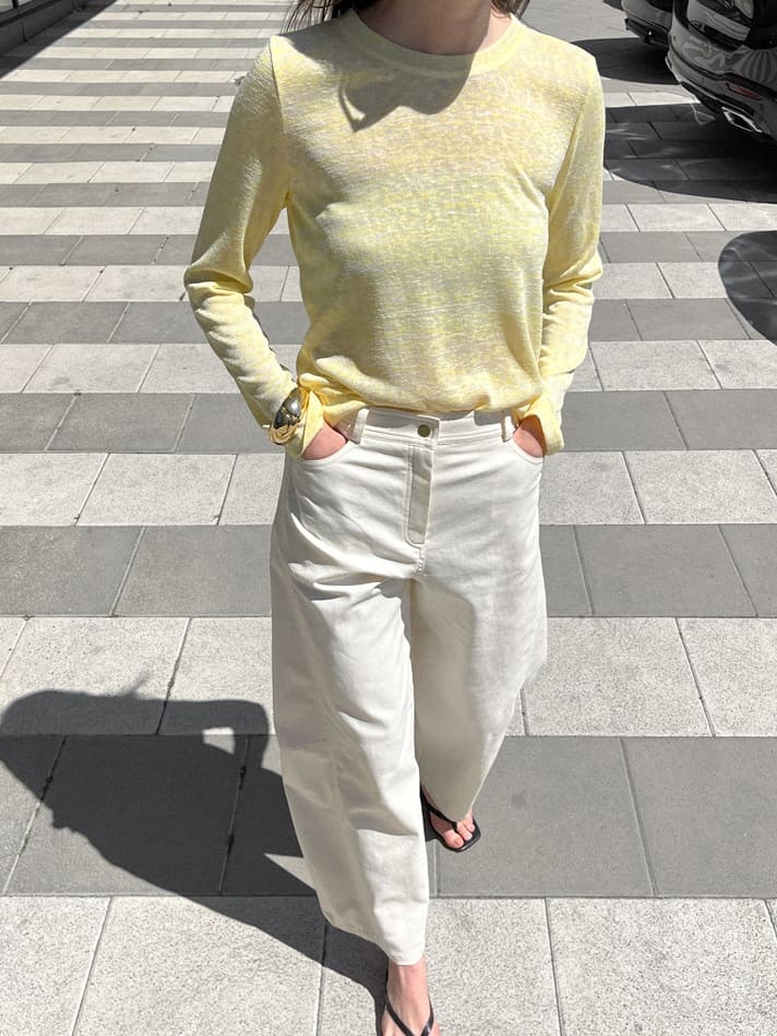 Брюки Denim бананы сливочный