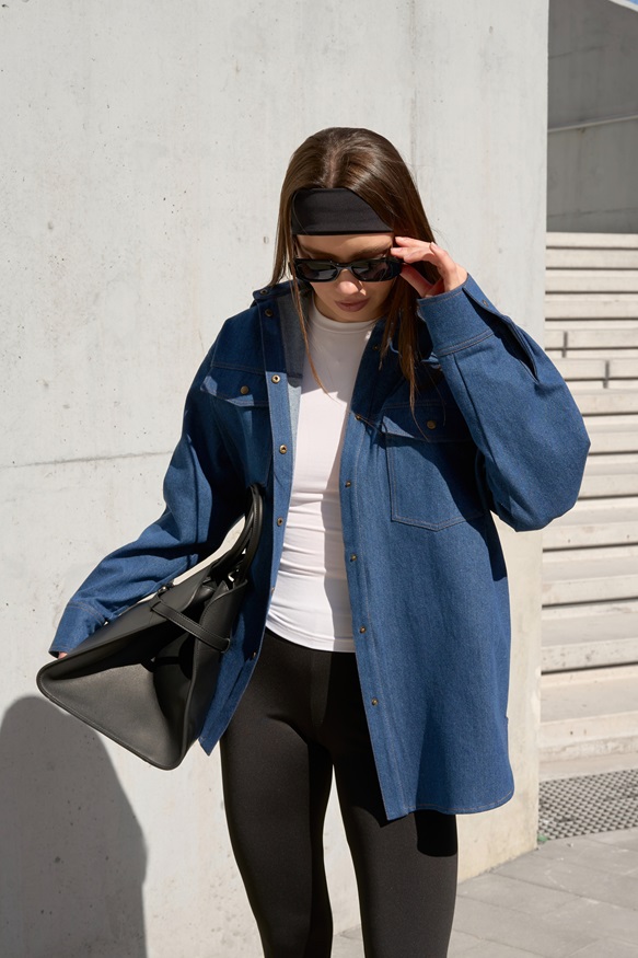 Рубашка Denim синяя