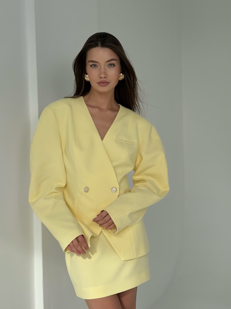 Юбка мини lemon желтая